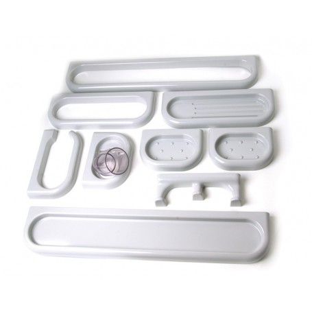 METAFORM Serie da bagno bianca in ABS Kit 9 pezzi LINEA Accessori Bagno