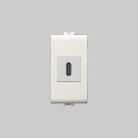 ALIMENTATORE DA INCASSO USB-C EASY Bianco Interrutori Placche Easy