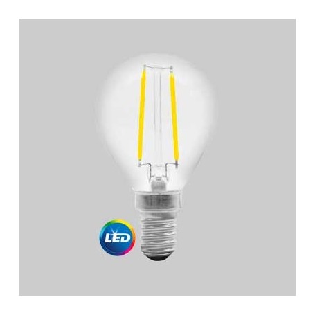 LAMPADA LED A FILAMENTO MOD SFERA E14 4W 400Lm 2700K Lampade Faretti Led
