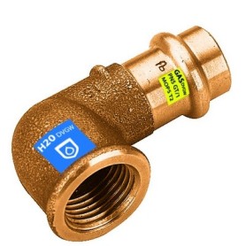 GOMITO 90° IN BRONZO A PRESSARE F X FIL F ACQUA/GAS Diam 18 x 3/4