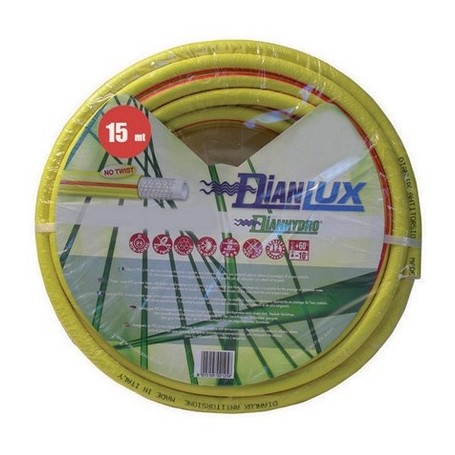 TUBO DA GIARDINO GIALLO DIANLUX MT 15 3/4" Rubinetti Tubo Giardino (Mt.15)