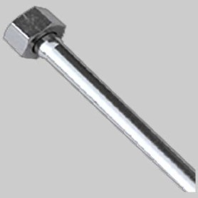 TUBETTO RAME CROMATO COMPLETO DI CALOTTA 1/2 FEMMINA MM 10 cm 50