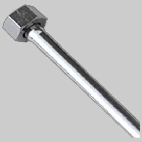 TUBETTO RAME CROMATO COMPLETO DI CALOTTA 1/2 FEMMINA MM 12 cm 100