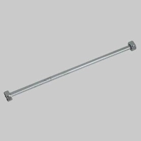 TUBETTO RAME CROMATO CON 2 FLANGE 1/2 FEMMINA Ø 10 cm 100