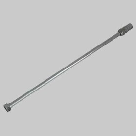 TUBO RAME CROMATO CON FLANGIA E RACCORDO Ø 10 MF 1/2x1/2 cm 30