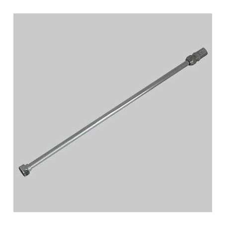 TUBO RAME CROMATO CON FLANGIA E RACCORDO Ø 10 MF 1/2x1/2 cm 60