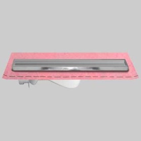 CANALETTA PER DOCCIA CON PORTA PIASTRELLA E GUAINA Kit cm 65 guaina 1 mq