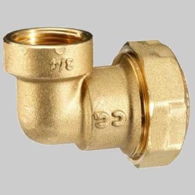 RACCORDO GOMITO FEMMINA PE ANELLO RESINA 25 x 3/4