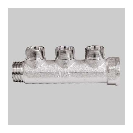 COLLETTORE LINEARE MF 3/4 CROMATO INTERASSE 36 MM 2 Vie Collettori Far