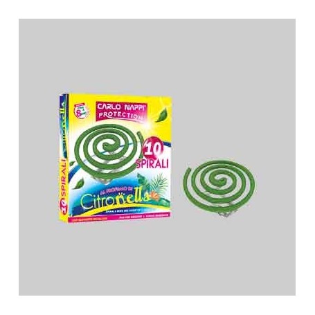 SPIRALI AL PROFUMO DI CITRONELLA Conf 10 pezzi Fiaccole Candele