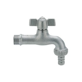 RUBINETTO PORTAGOMMA OTTONE NICHELATO ANTIGELO 1/2" DN 10 PN 10 Giardinaggio